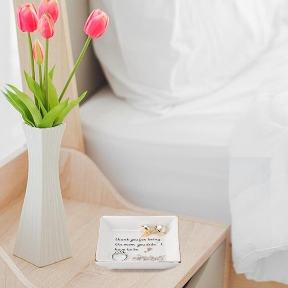 Ceramic Ring Dish Jewelry Tray for Small Trinket Tray Mom Sister Friends - Picture 6 of 8